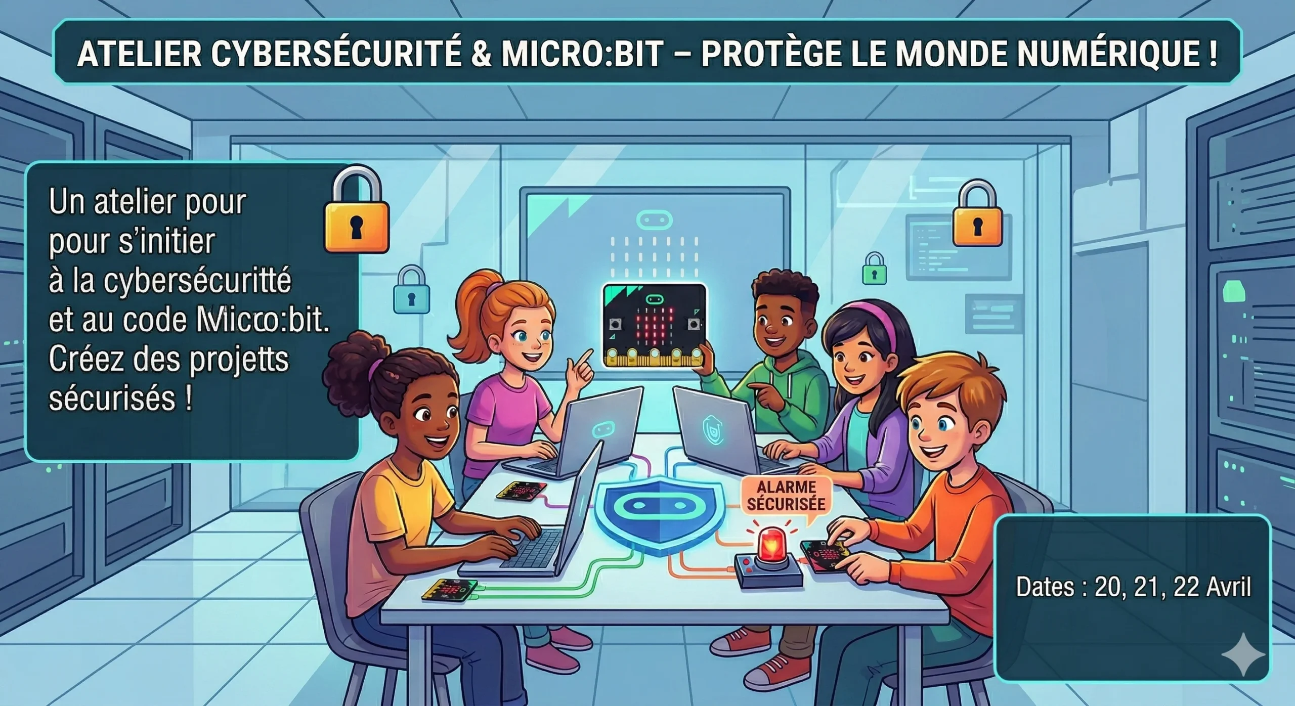 Atelier Cybersécurité & Micro:bit (de la 6ème à la 4ème)