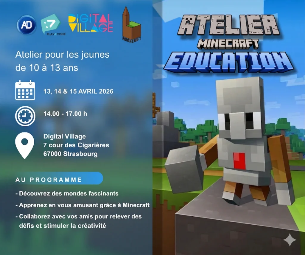 Atelier Minecraft pour les jeunes